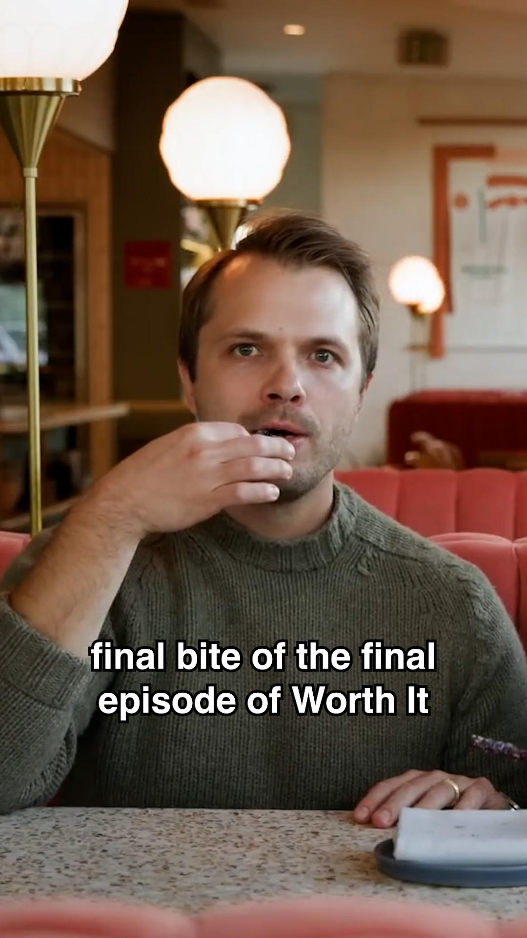 Final bite of the final episode of worth it