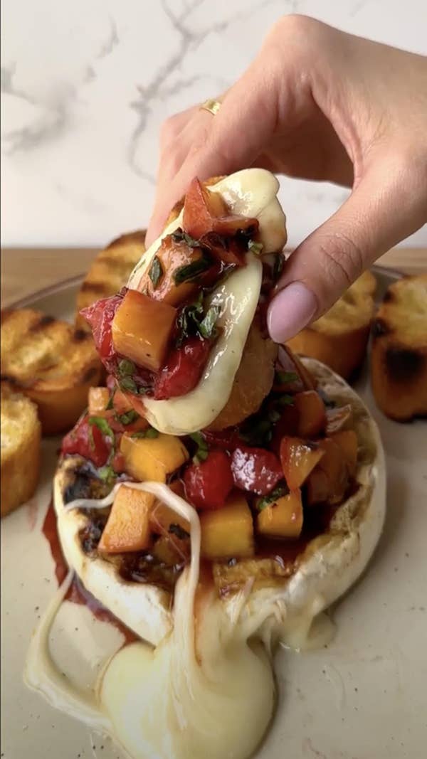 Grilled Brie With Stone Fruit