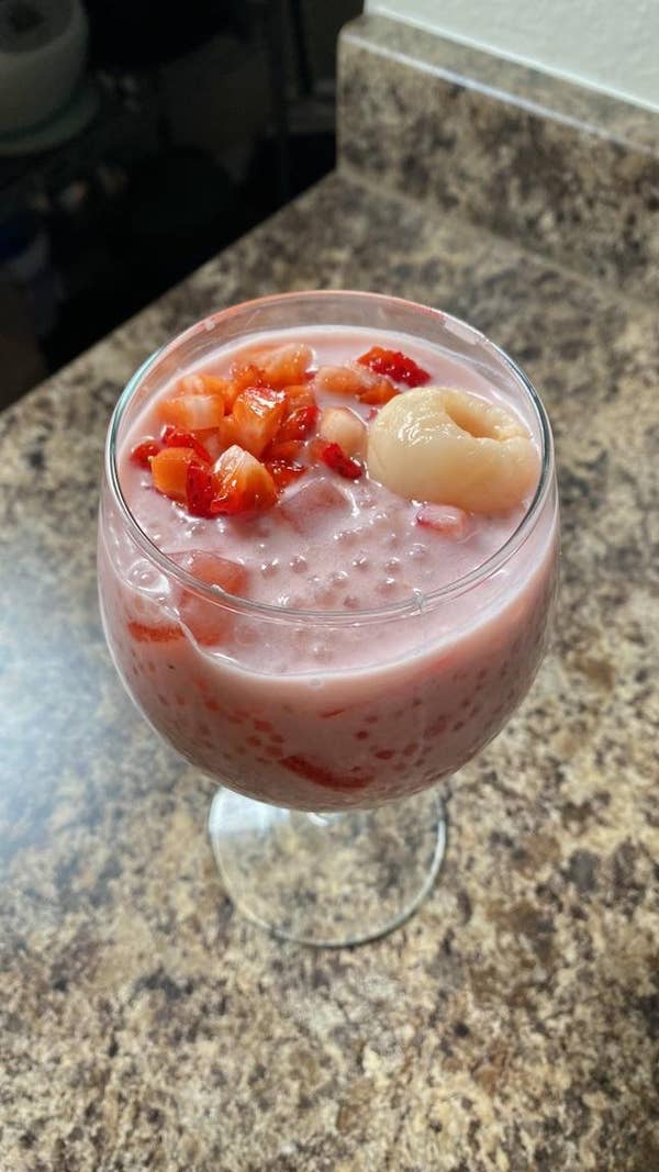 Strawberry Lychee Sago