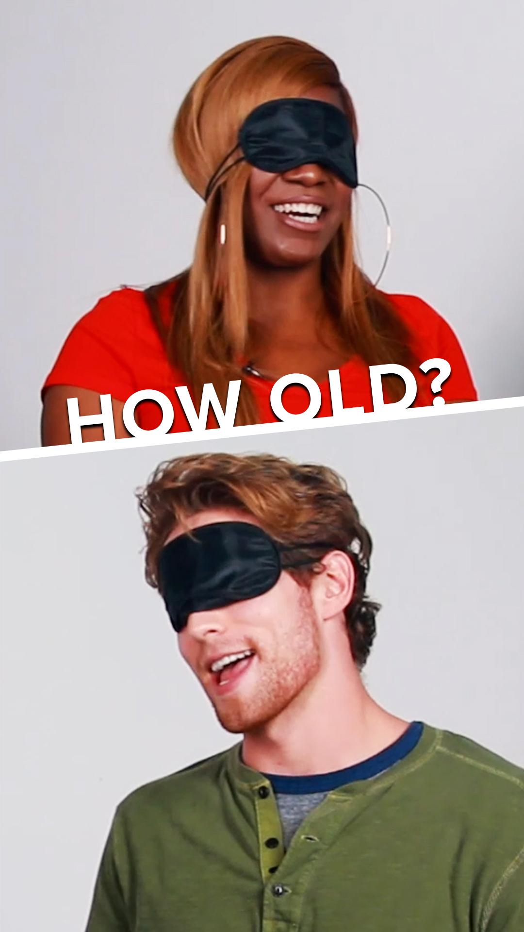Blindfolded strangers guess each other s age