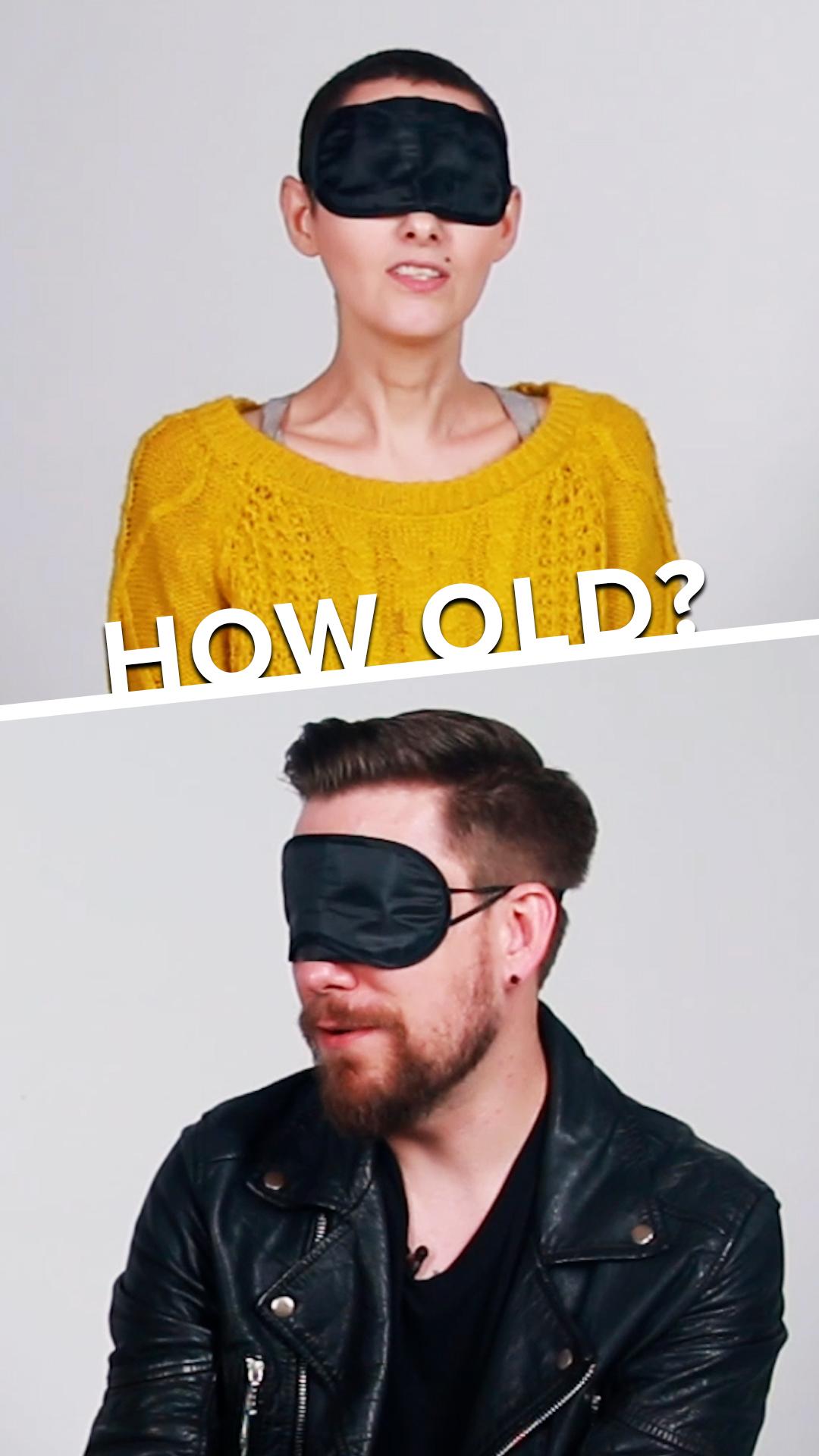 Blindfolded strangers guess each other s age
