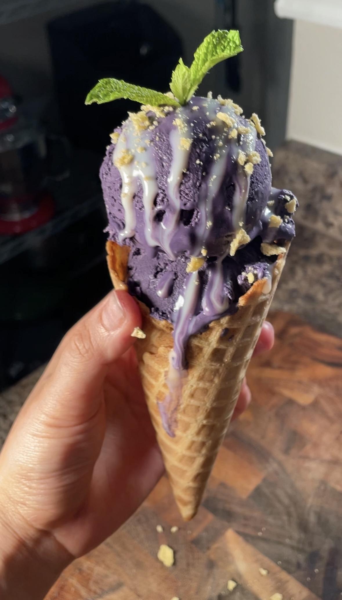 2-Ingredient Ube Ice Cream