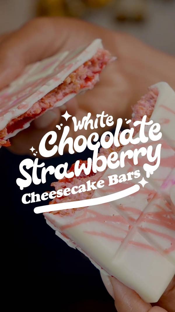 White Chocolate Strawberry Cheesecake Bars