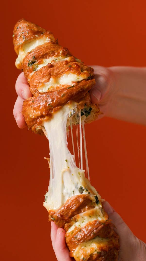 Spinach Artichoke Dip Hasselback Croissants