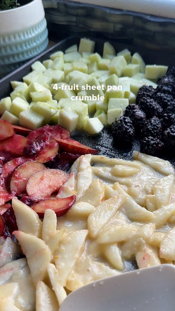 Sheet Pan Four Fruit Crumble