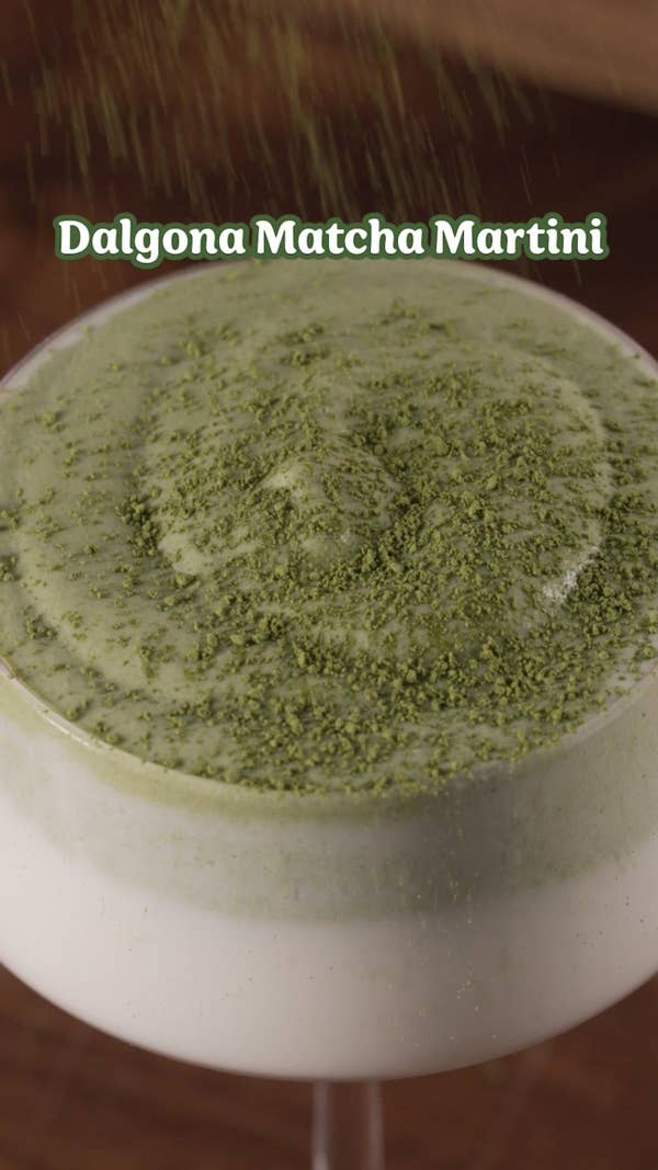 Dalgona Matcha Cocktail