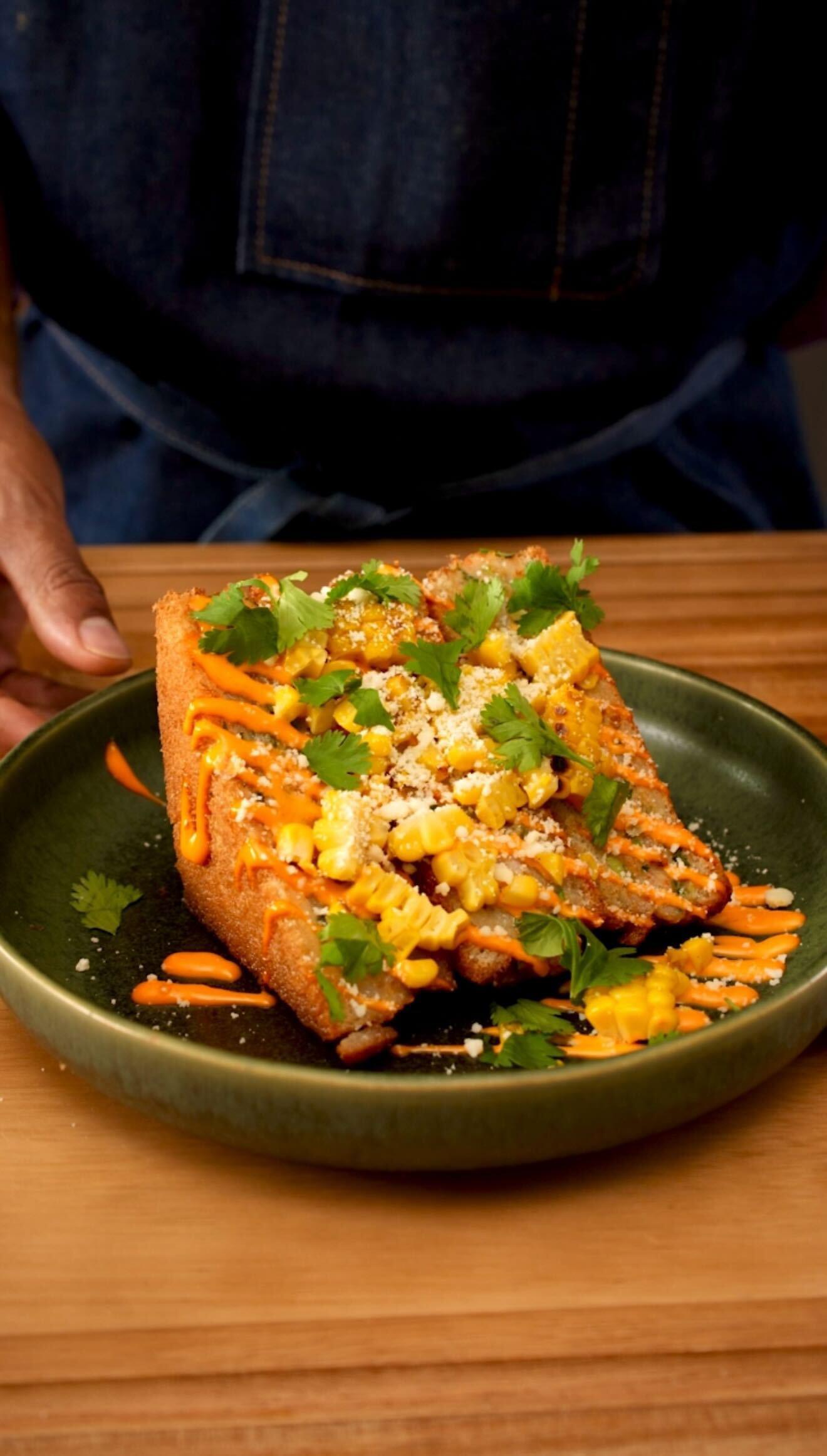Elote Shrimp Toast