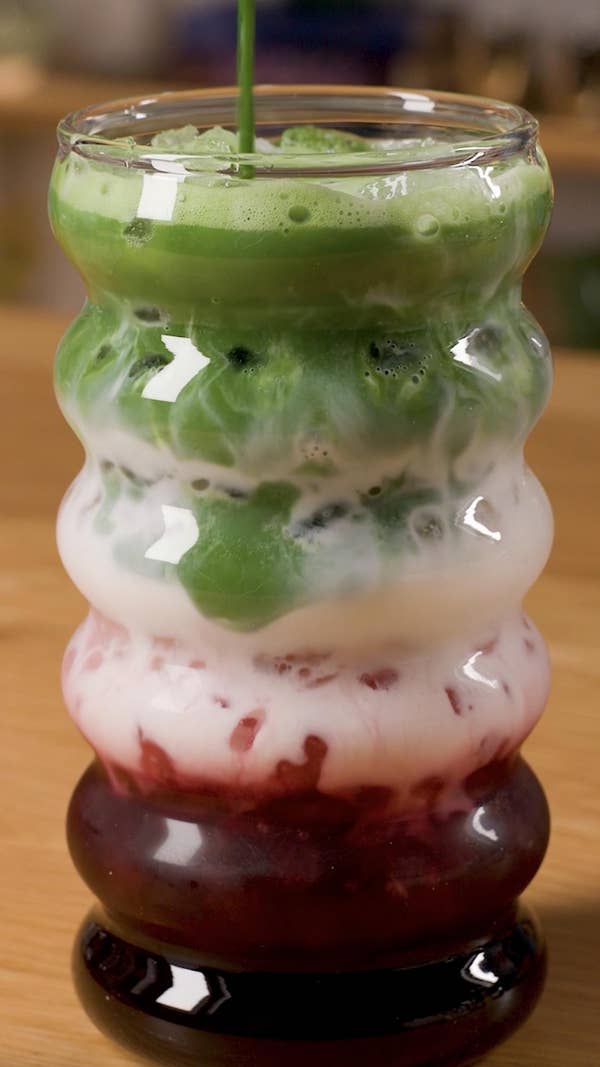 Cherry Vanilla Matcha Latte