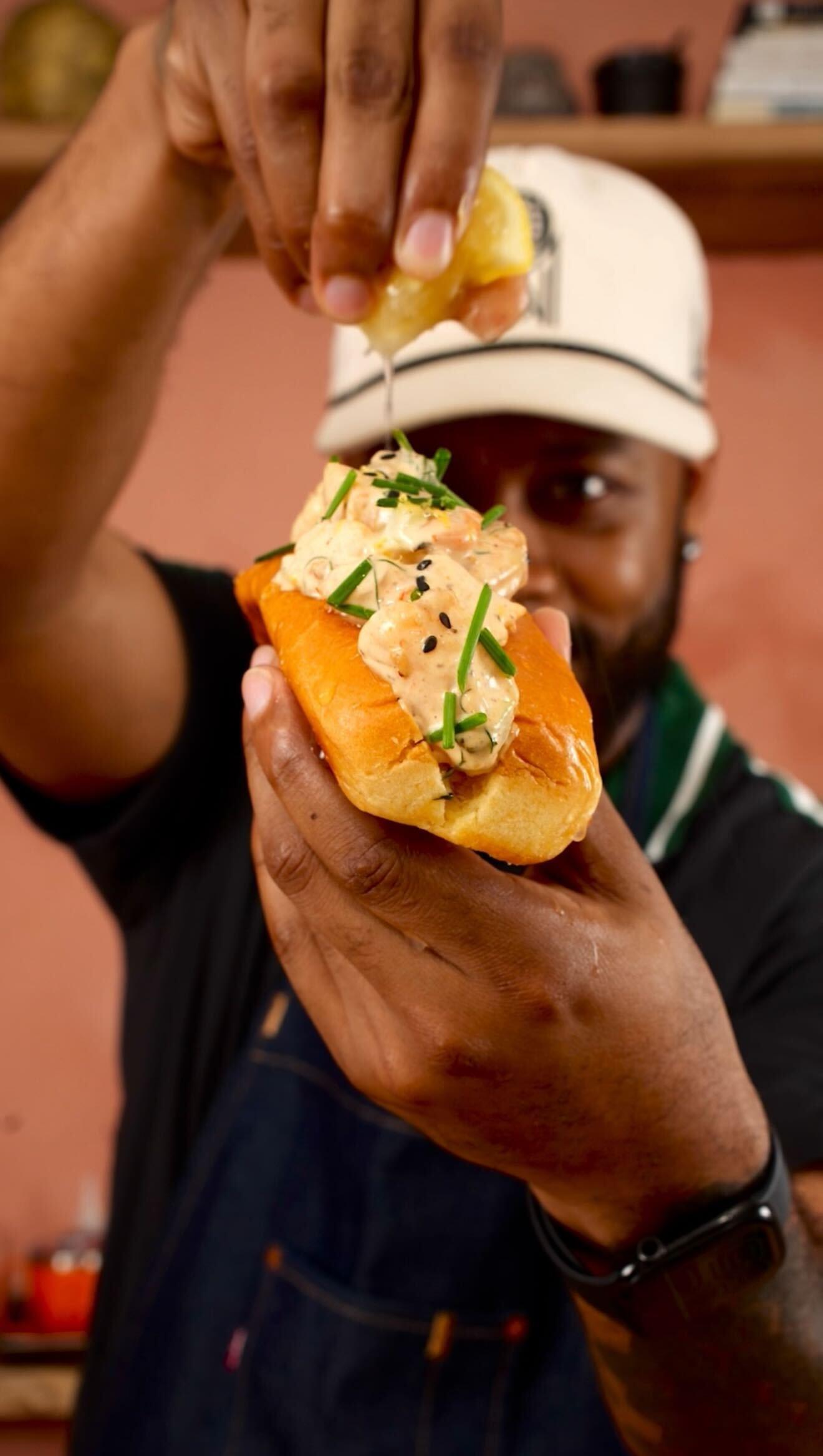 Yuzu Old Bay Shrimp Roll