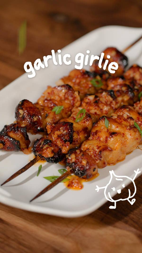 50-Clove Korean Garlic Butter Chicken Skewers