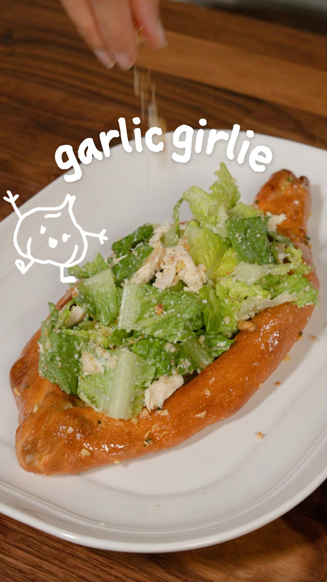 50-Garlic Clove Chicken Caesar Salad Boats