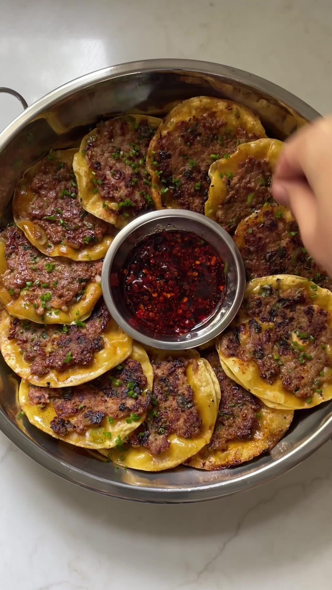 Smashed Gyozas