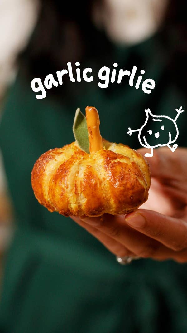 50-Clove Garlic-And-Brie Pumpkin Bites