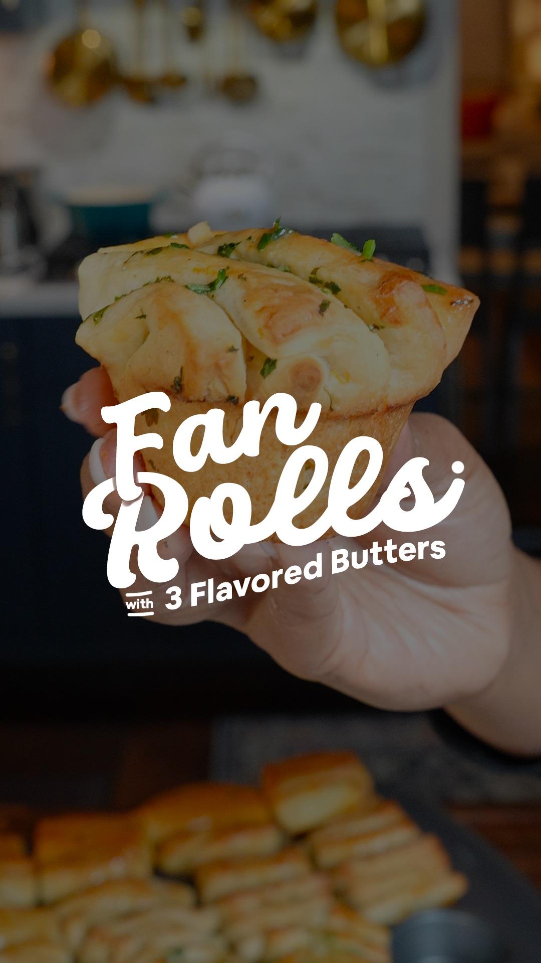 Butter Fan Rolls With Flavored Butter Trio