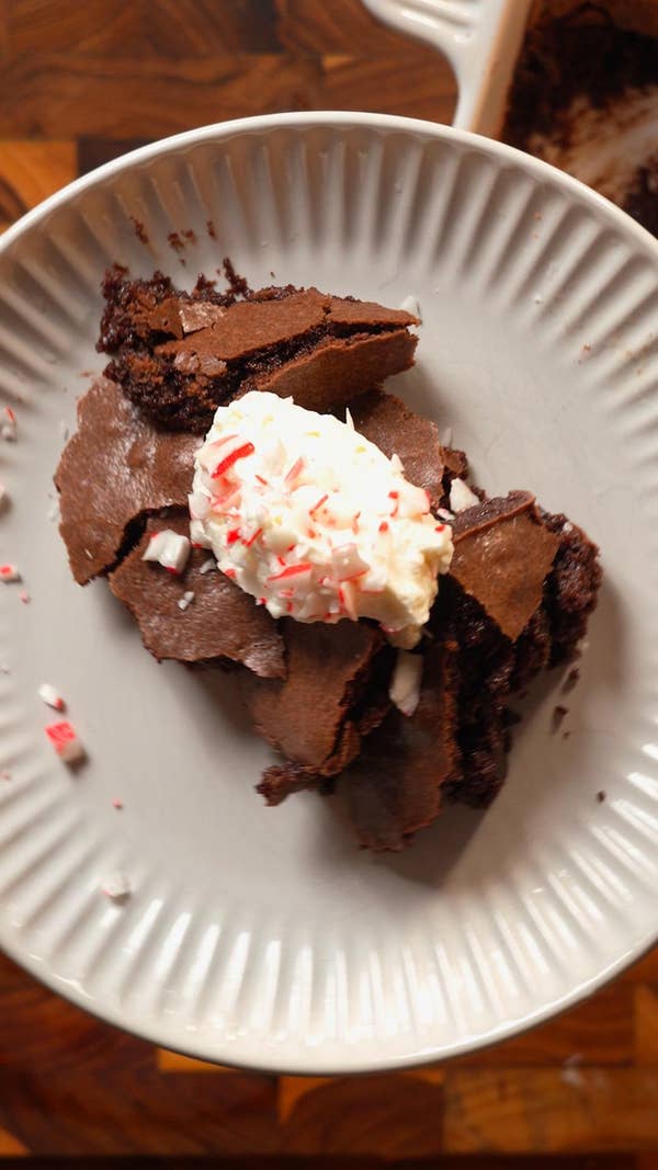 Peppermint Brownie Pudding