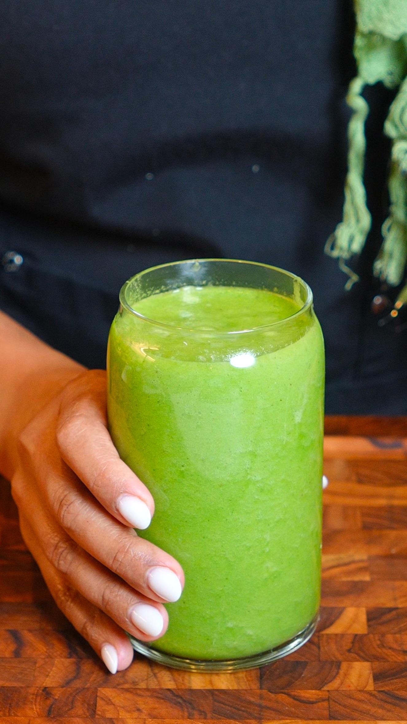 Feel-Good Green Smoothie With Pineapple, Ginger, And Spinach