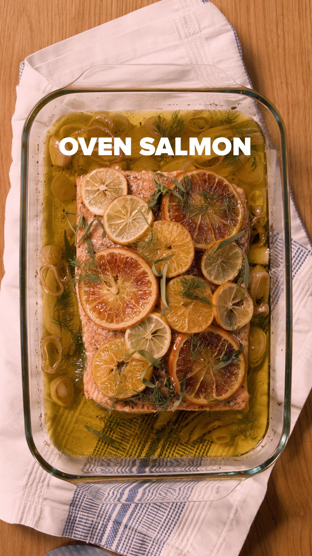 Olive Oil-Poached Salmon With Fennel And Citrus
