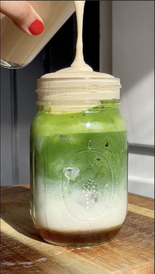 Iced Earl Grey Matcha Latte