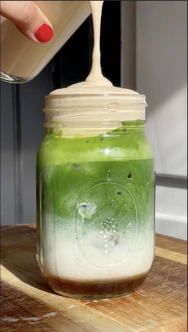 Iced Earl Grey Matcha Latte