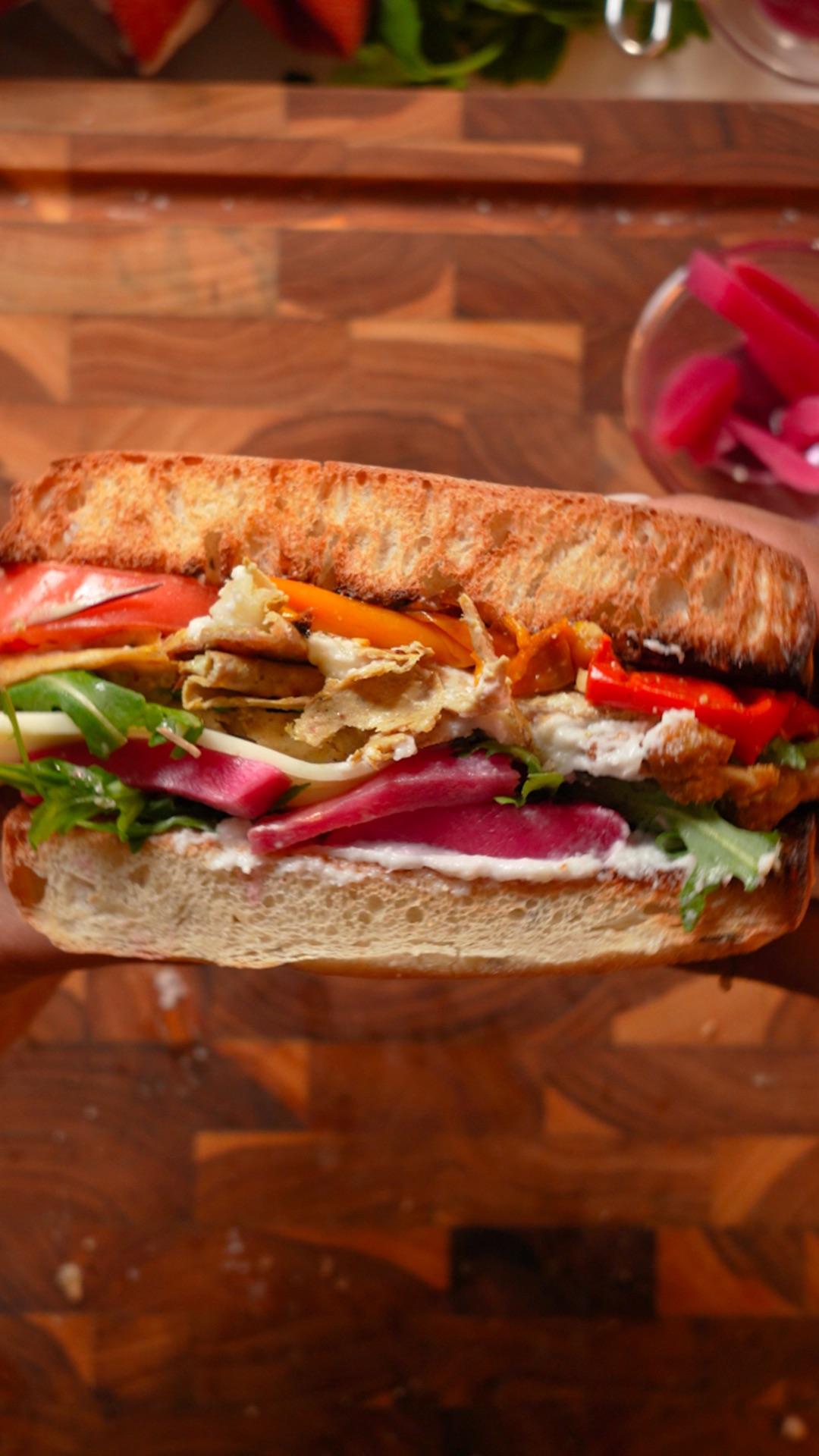 Viral Oven Shawarma Focaccia Sandwich