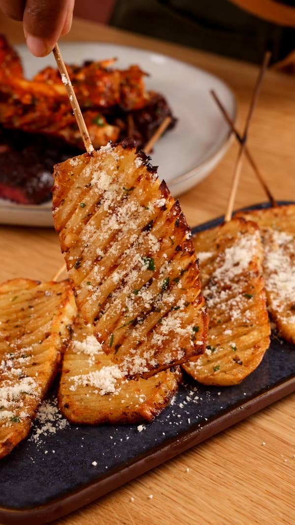 Garlic-Parmesan Crosshatch Potato Sticks Surf And Turf