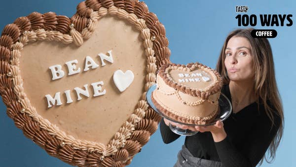The Best Mocha Heart Cake