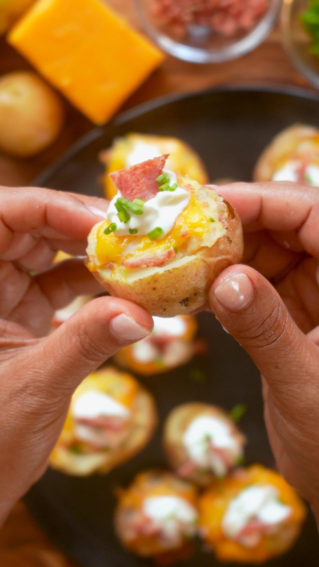 Mini Twice-Baked Loaded Potatoes