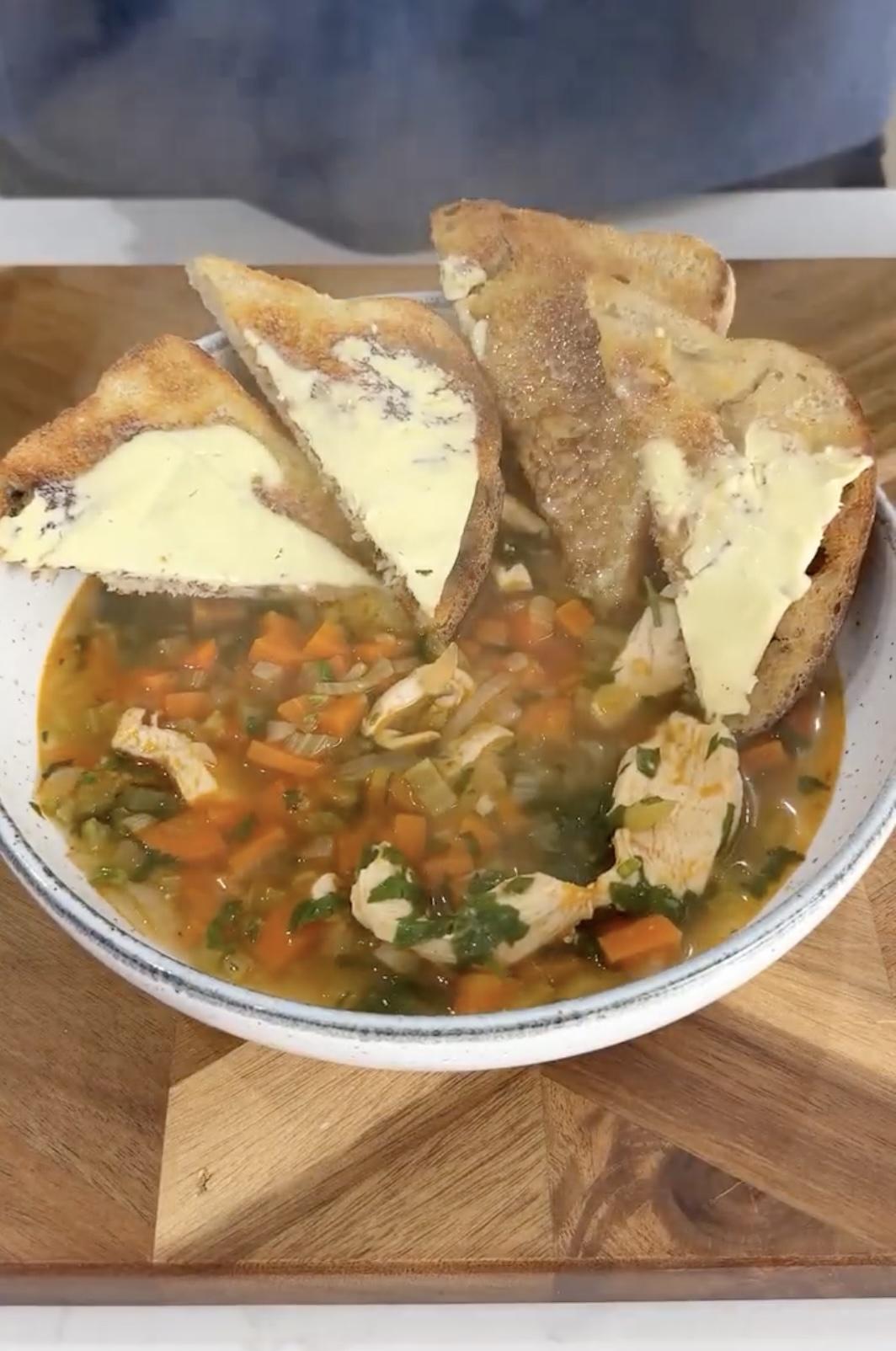 Chicken Bone Broth Soup Recipe | Tasty