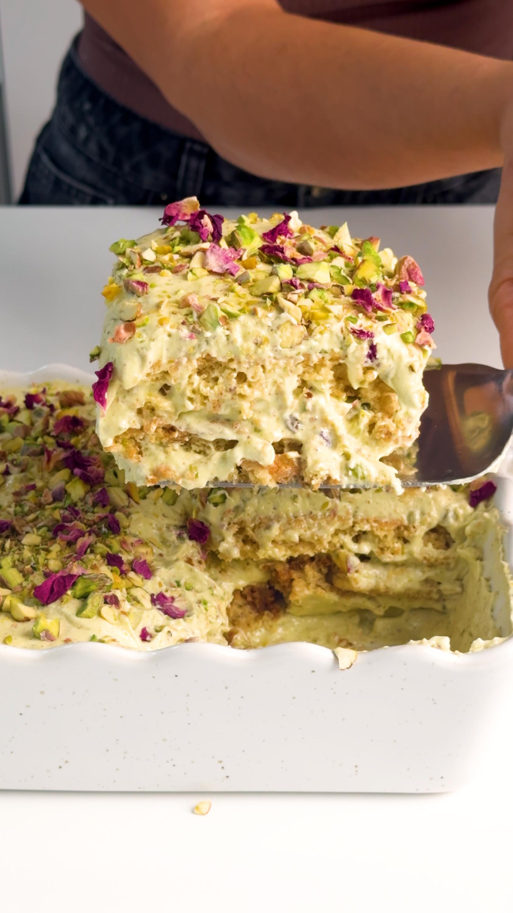 Pistachio And Rose Tiramisu