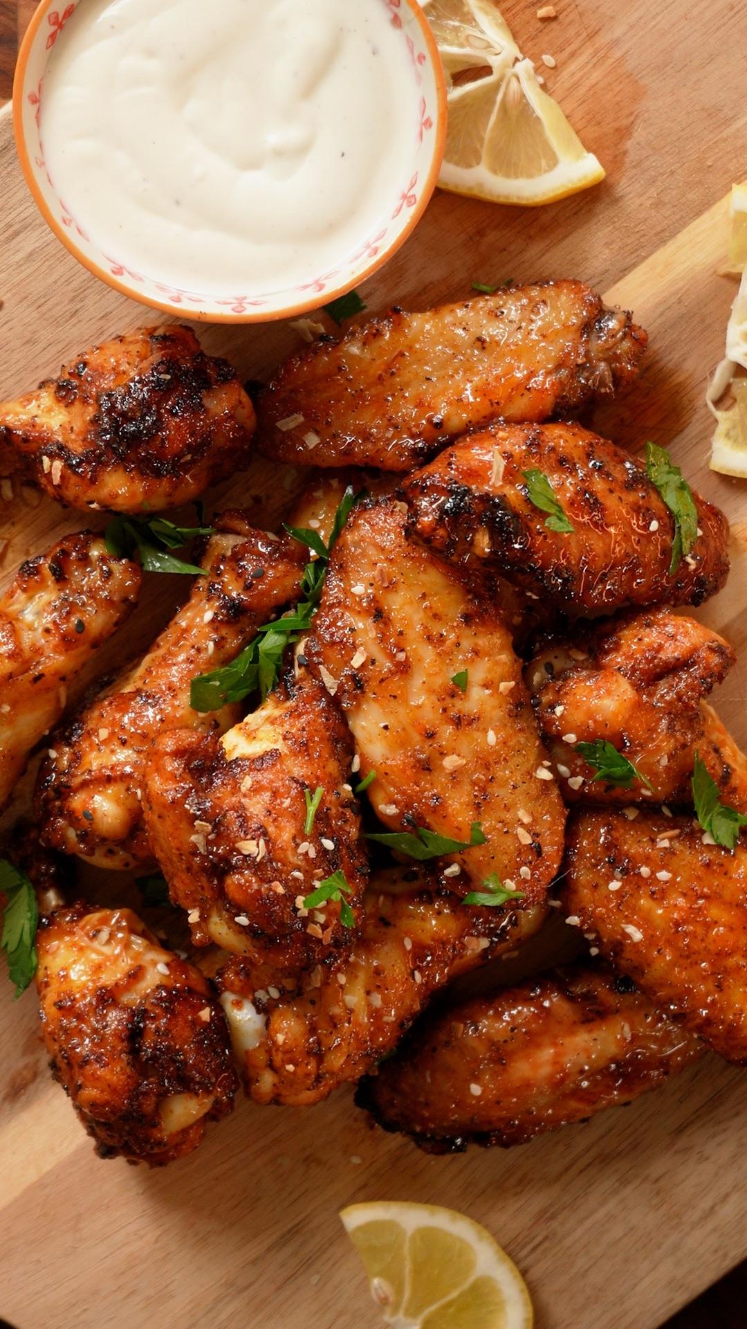 Air-Fried Lemon Pepper Honey Wings