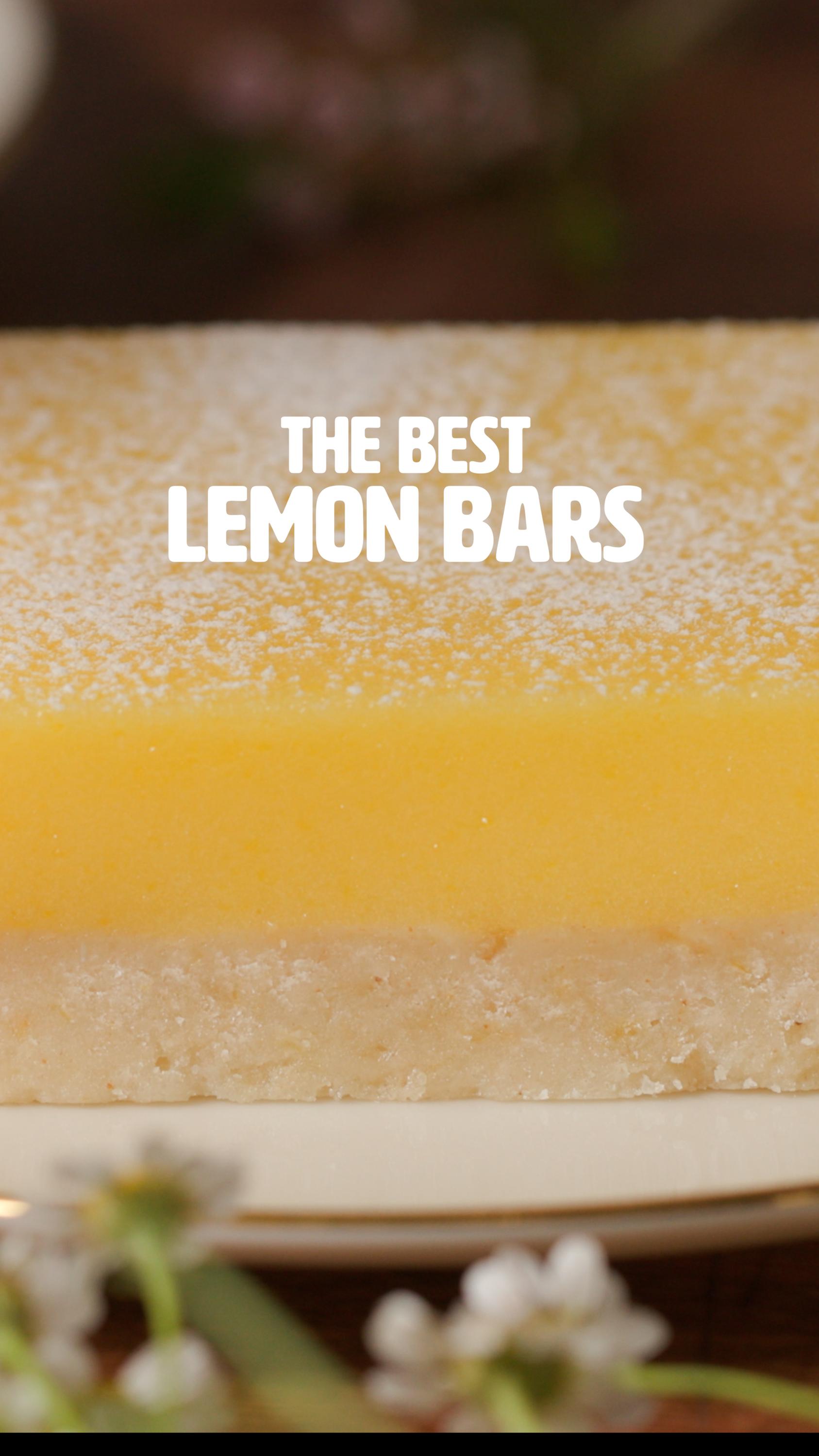 A text on the top left corner reads "101" and an image of a yellow lemon bar is seen sitting on top of a plate.