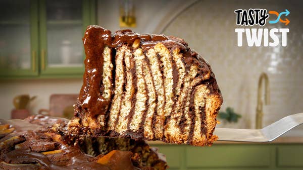 Giant Cinnamon Roll Brownies