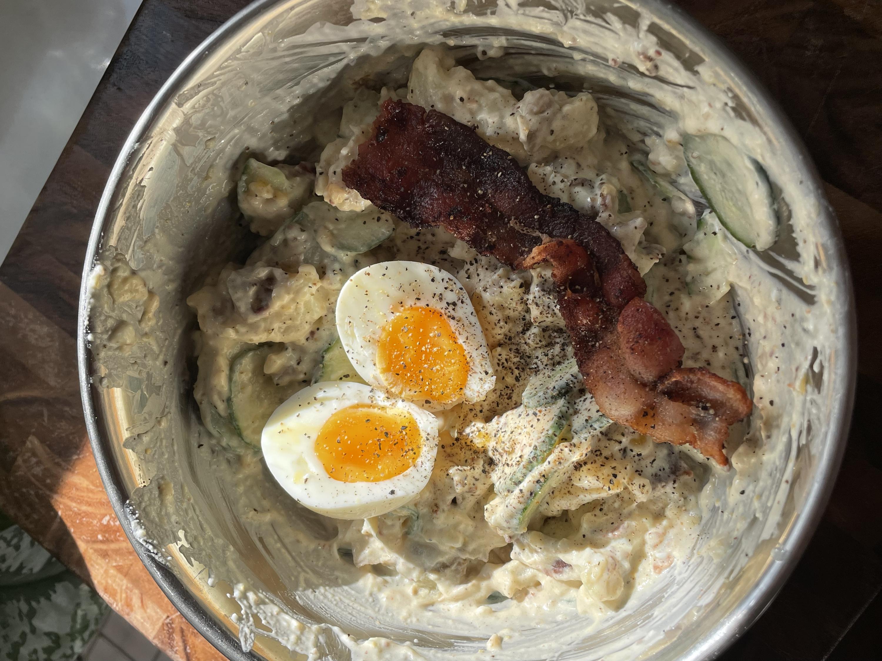 Japanese-Style Potato Salad With Sesame Dressing And Jammy Eggs