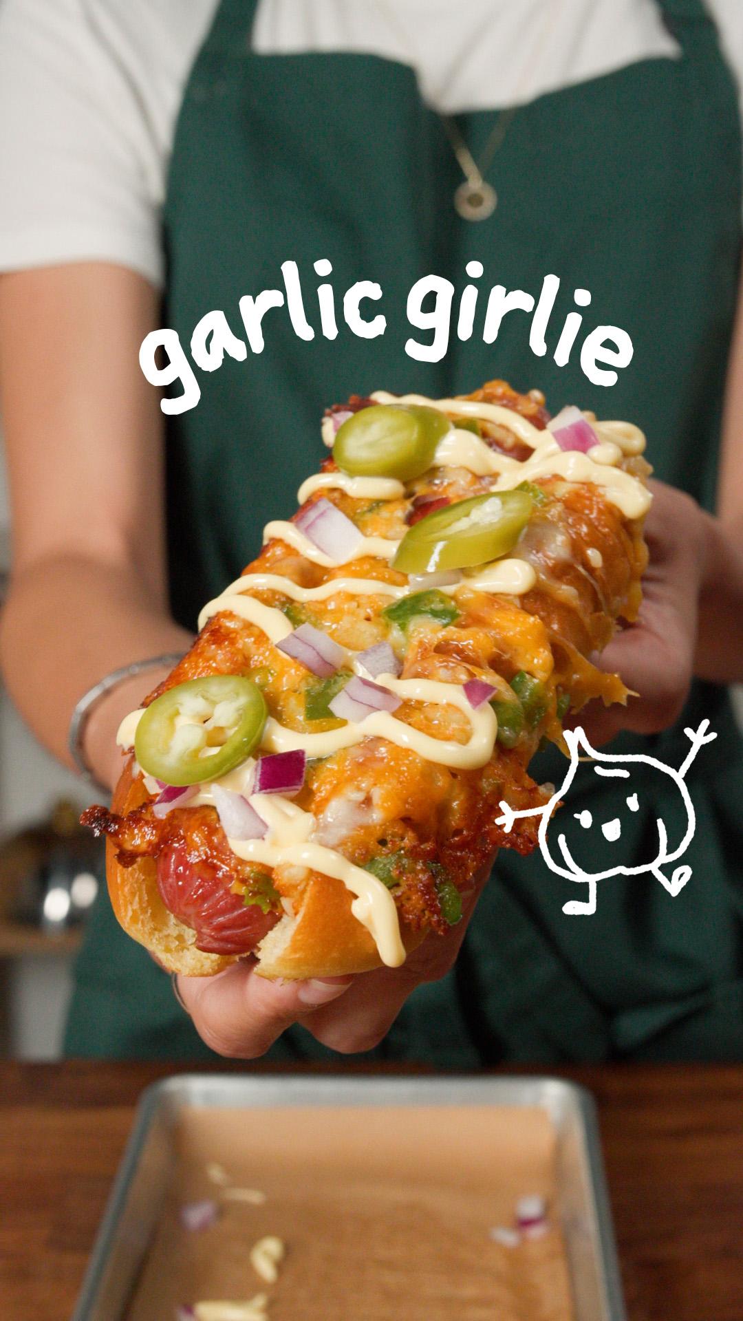 50-Clove Garlic And Cheese-Crusted Hot Dogs