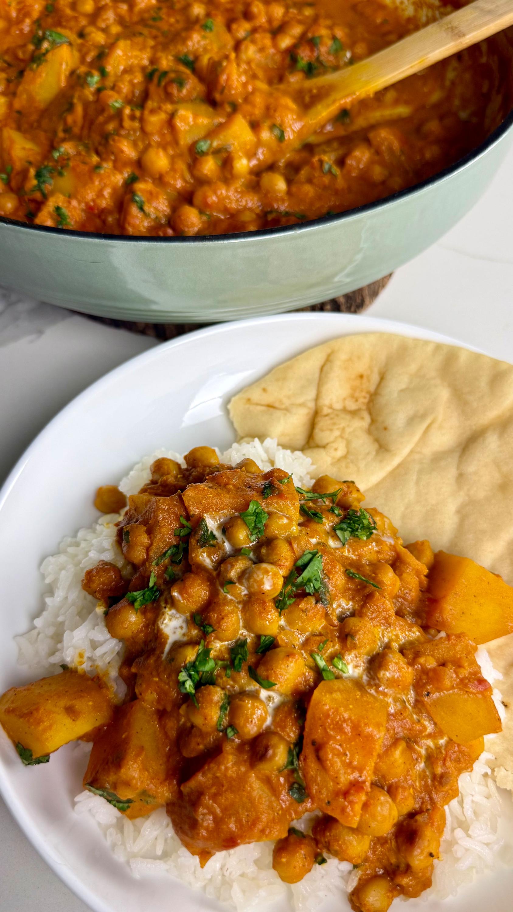 Indian-Inspired Butter Chickpeas & Potatoes