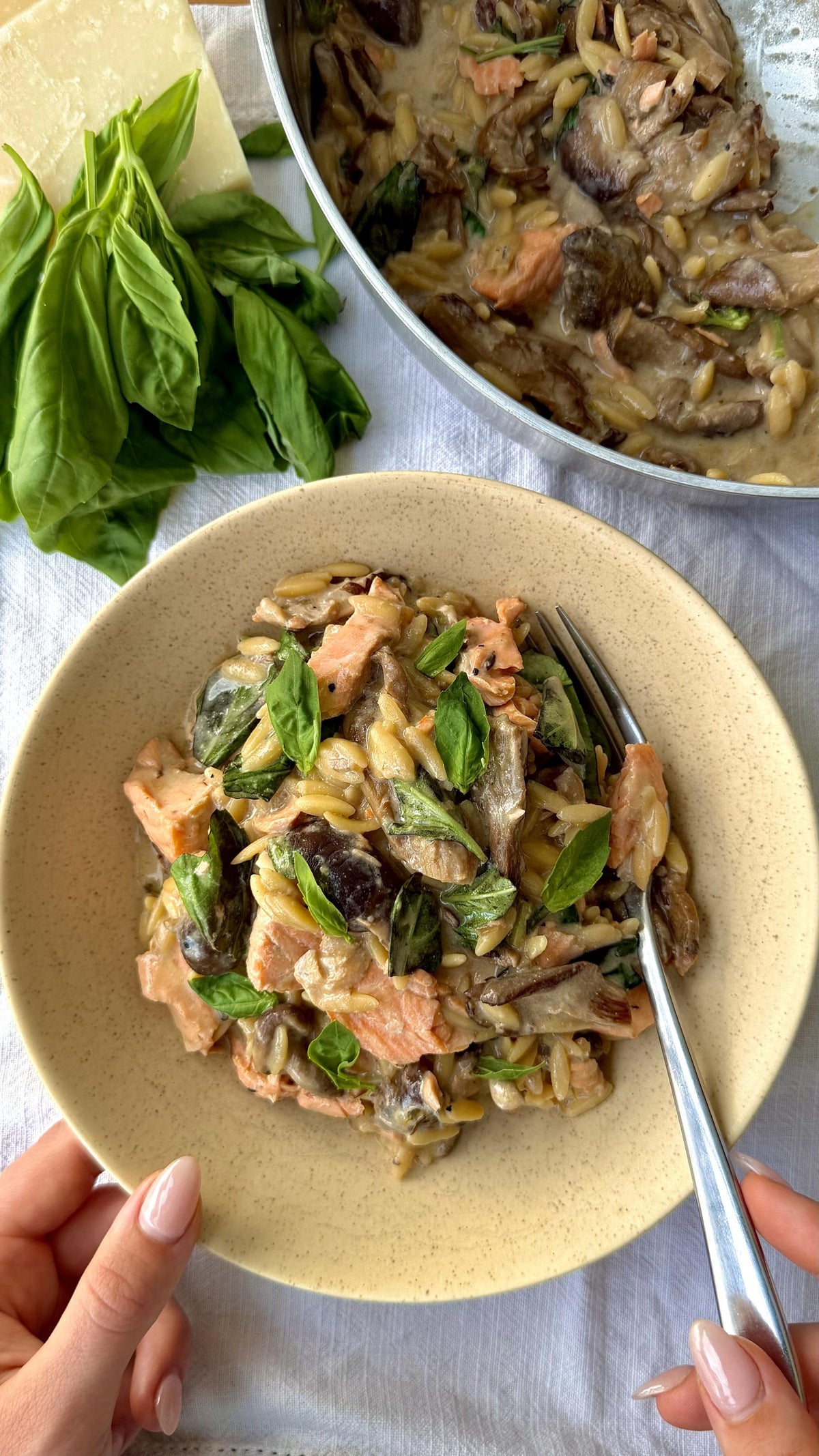 One Pot Creamy Mushroom Orzo Recipe by Tasty-image