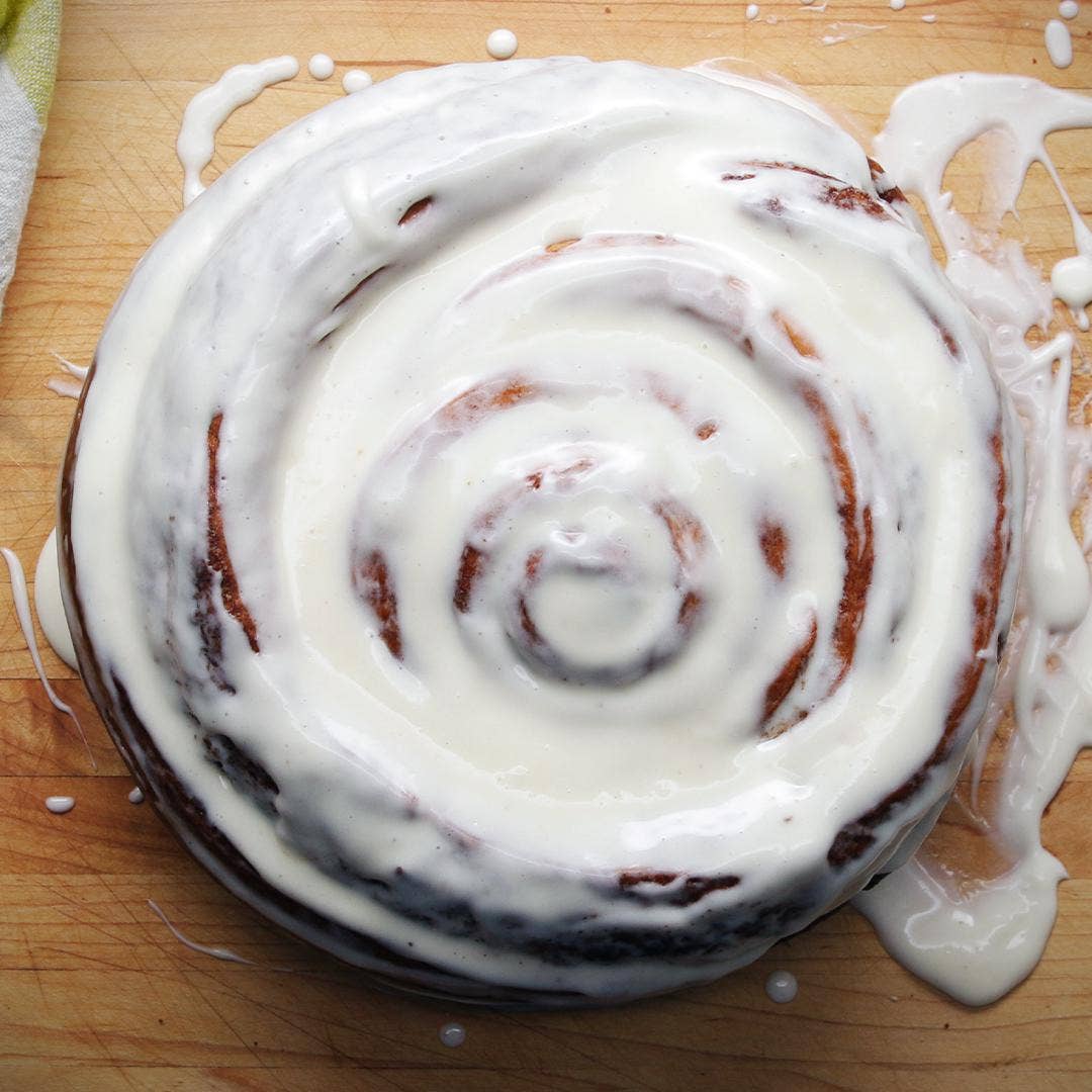 Giant Cinnamon Roll Recipe By Tasty