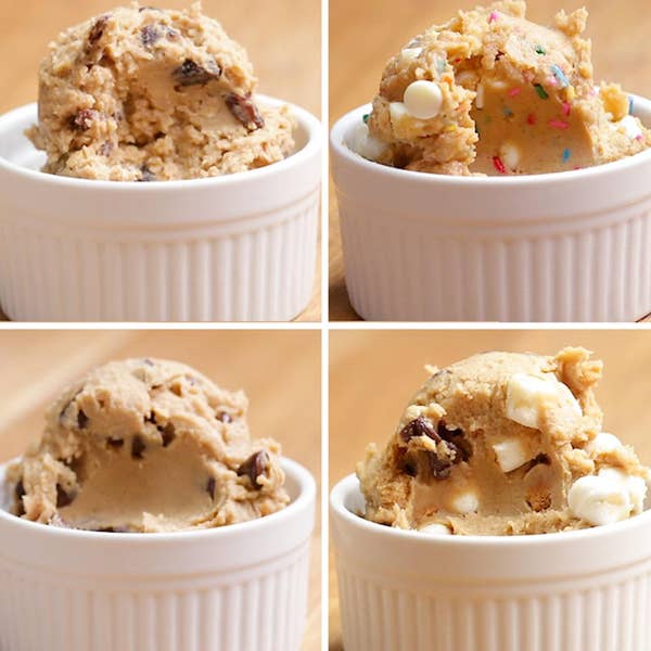 Healthier Edible Chickpea "Cookie Dough" 4 Ways