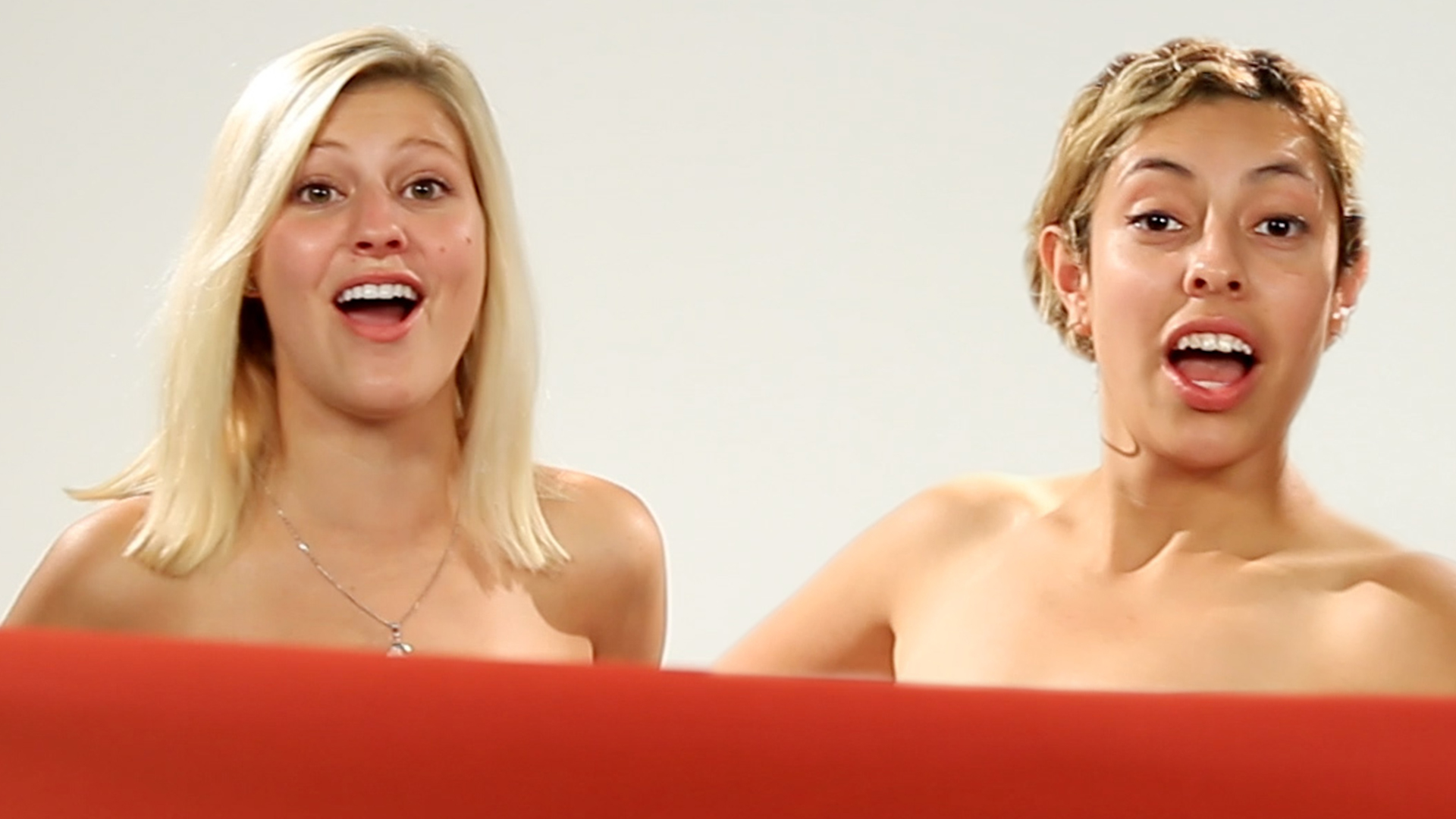 Best friends see each other naked for the first time