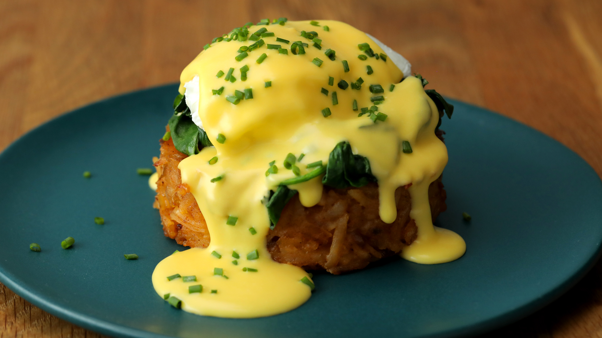 Heart Healthy Eggs Benedict with Butternut Hollandaise