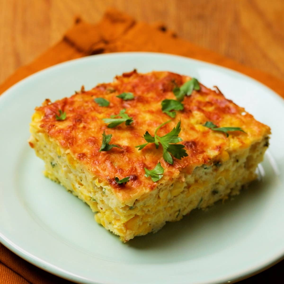 Brown Butter And Herb Corn Pudding
