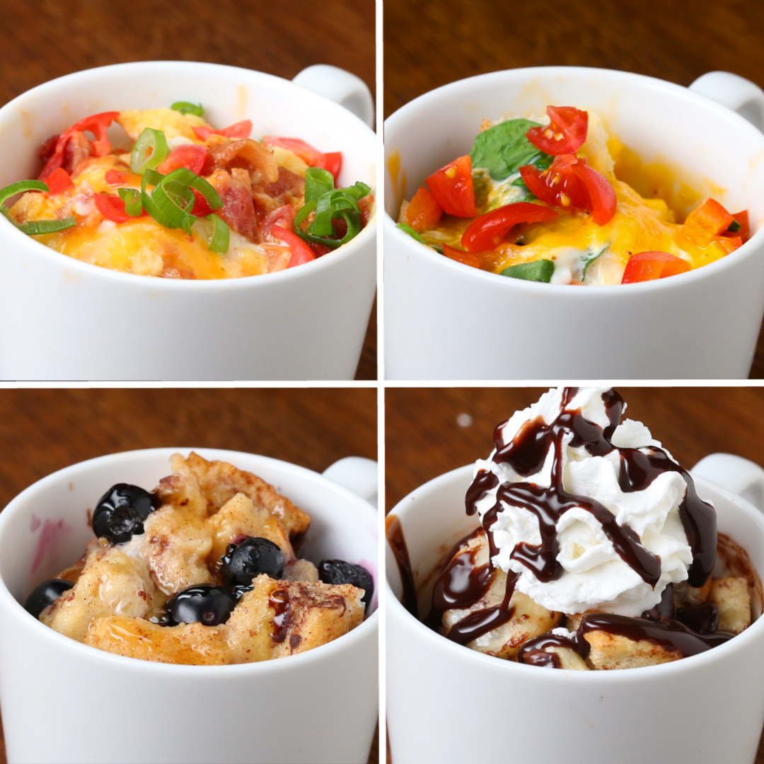 Fast And Easy Breakfast In A Mug 4 Ways By Tasty 