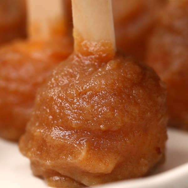 Healthy Caramel Apple Bites