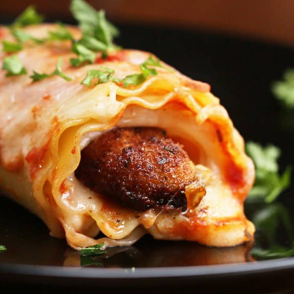 Chicken Parm Lasagna Roll-Ups