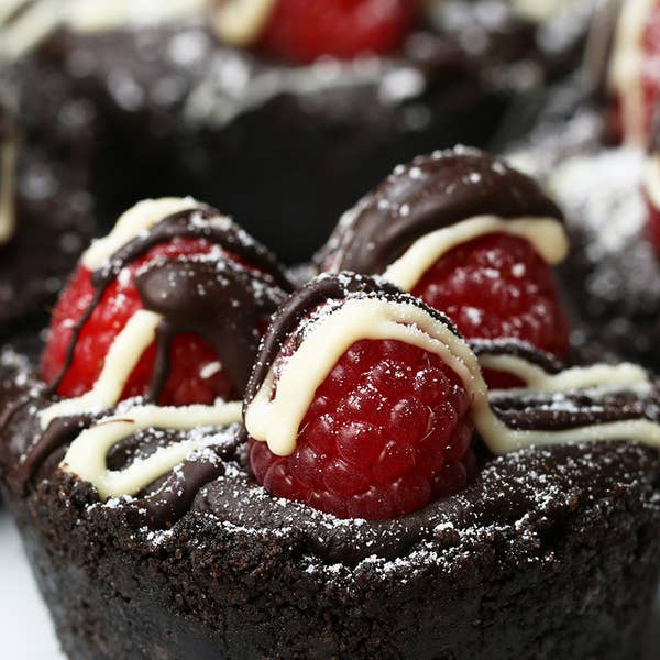 Easy Chocolate and Raspberry Tarts