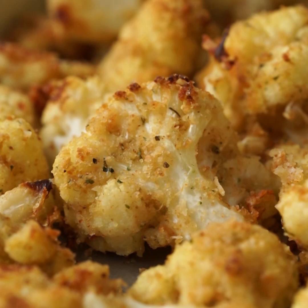 Parmesan Roasted Cauliflower Recipe By Tasty