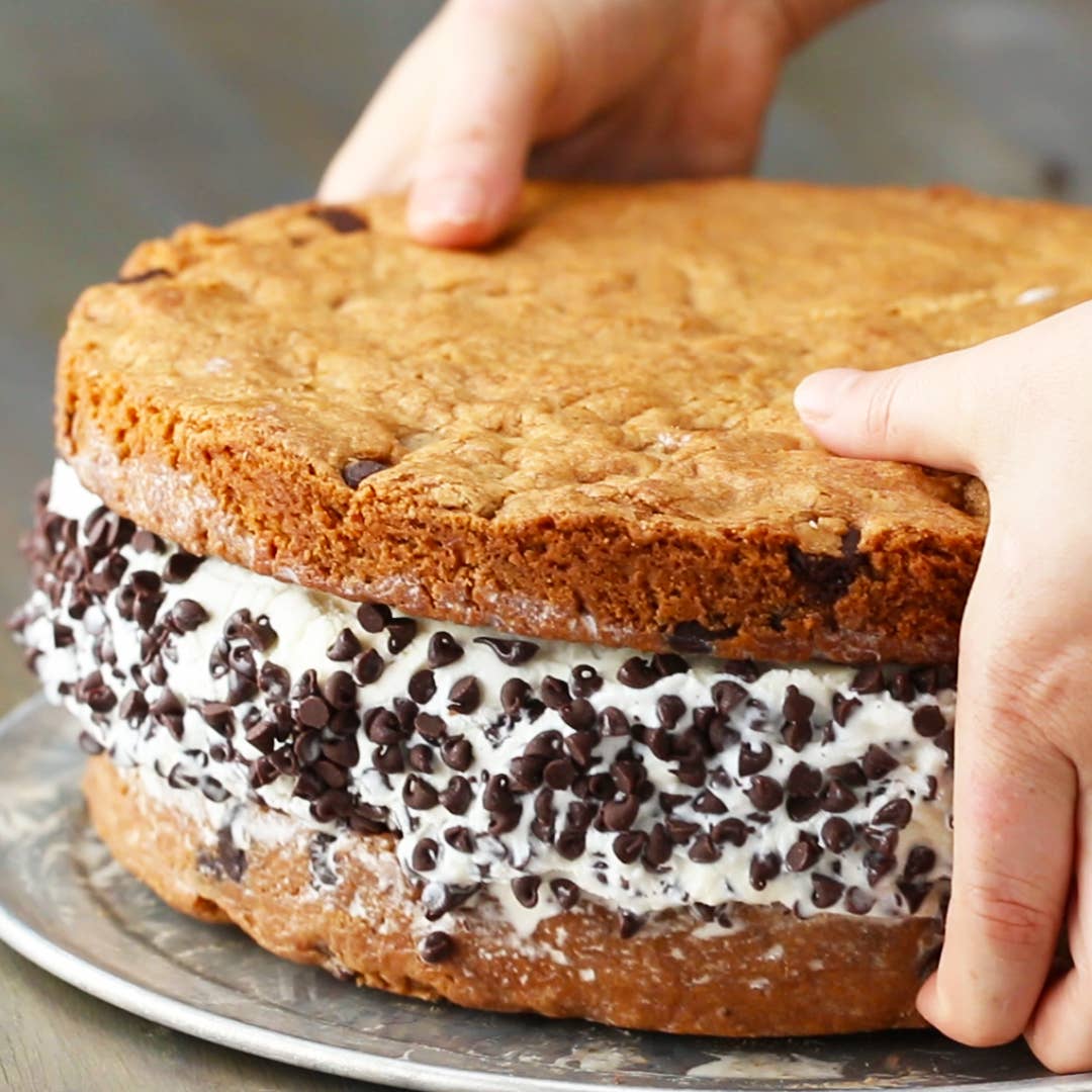 Giant Cookie Ice Cream Sandwich Recipe by Tasty