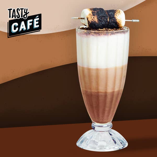 Hershey's-Inspired Layered Ombre Frozen Hot Chocolate
