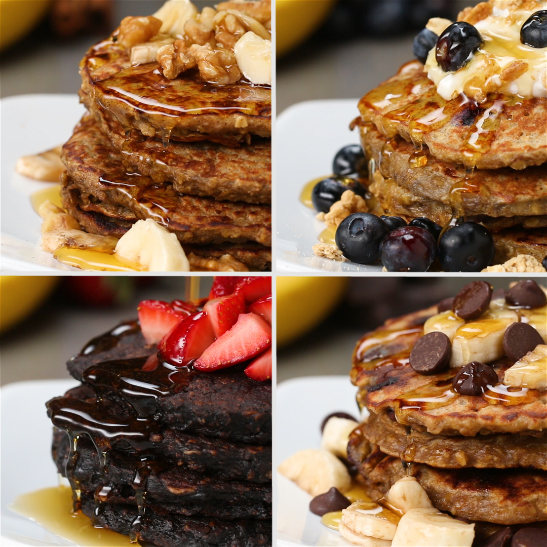 Healthy Pancakes 4 Ways Recipes