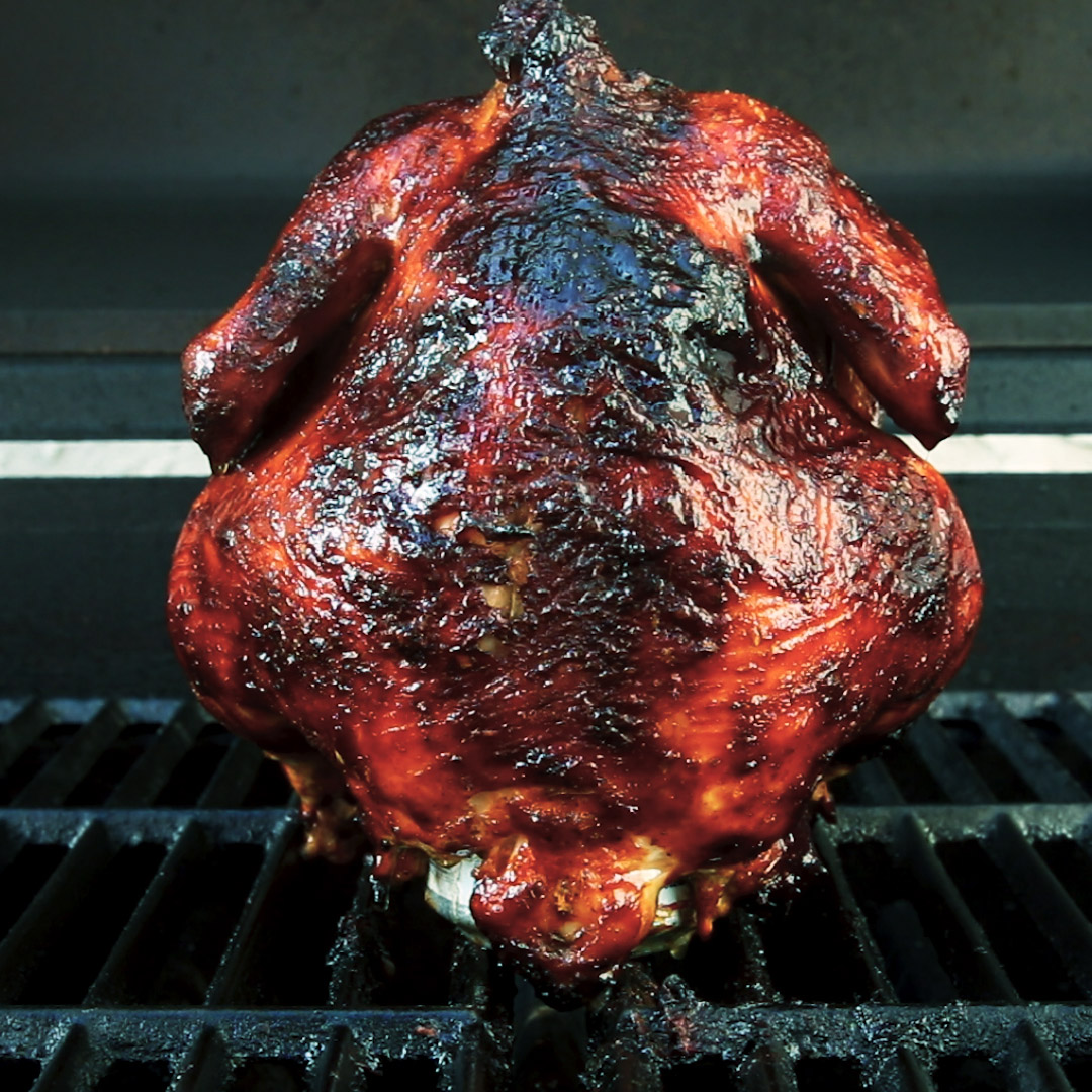 bbq chicken and beer